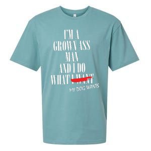 Im A Grown Ass Man And I Do What My Dog Wants Funny Dog Sueded Cloud Jersey T-Shirt