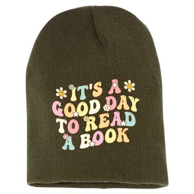 Its A Good Day To Read A Book Lovers Library Reading Women Short Acrylic Beanie