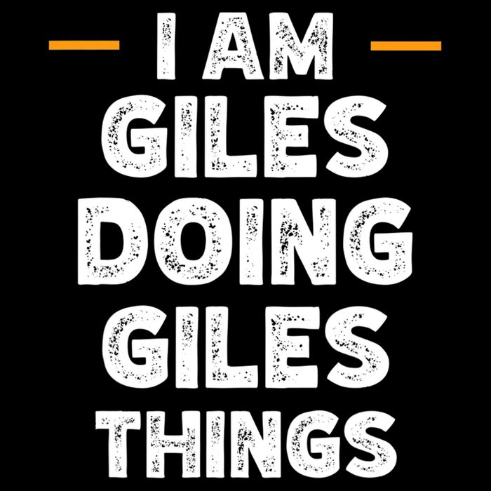 I Am Giles Doing Giles Things Custom Funny Name Women's V-Neck T-Shirt