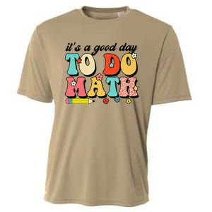 ItS A Good Day To Do Math Groovy Math Teacher First Day Cooling Performance Crew T-Shirt