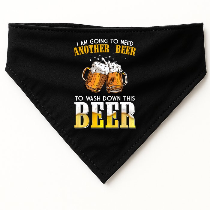 I Am Going To Need Another Beer To Wash Down This Beer Funny USA-Made Doggie Bandana