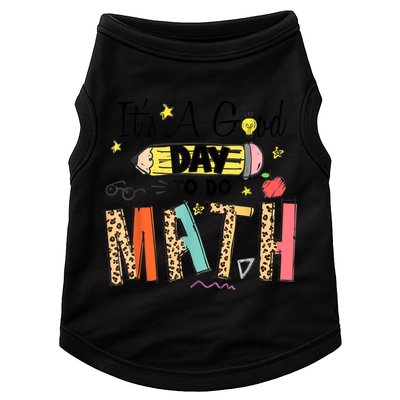 Its A Good Day To Do Math Leopard Pencil Teacher Doggie Tank