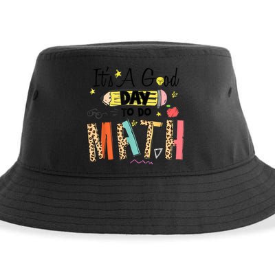 Its A Good Day To Do Math Leopard Pencil Teacher Sustainable Bucket Hat