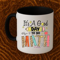 Its A Good Day To Do Math Leopard Pencil Teacher Mug