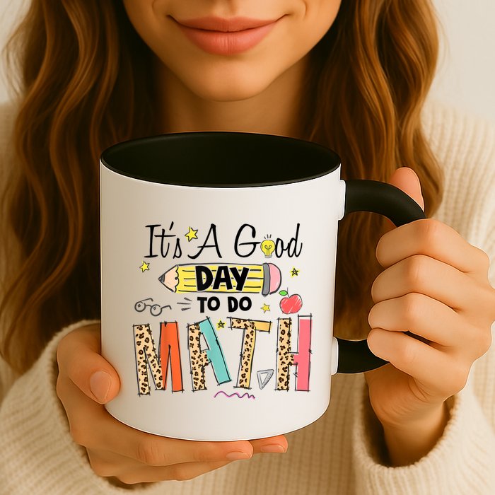Its A Good Day To Do Math Leopard Pencil Teacher Mug