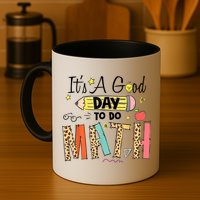 Its A Good Day To Do Math Leopard Pencil Teacher Mug