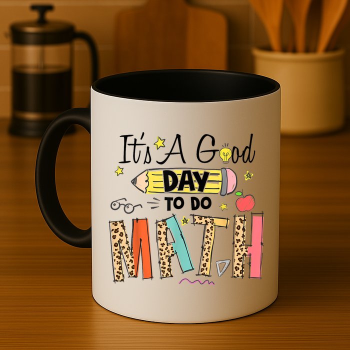 Its A Good Day To Do Math Leopard Pencil Teacher Mug