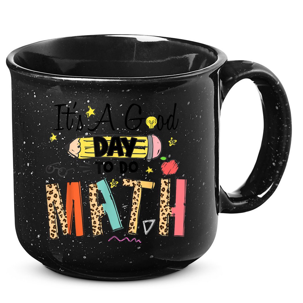 Its A Good Day To Do Math Leopard Pencil Teacher 15oz Campfire Ceramic Mug