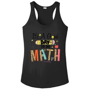 Its A Good Day To Do Math Leopard Pencil Teacher Ladies PosiCharge Competitor Racerback Tank