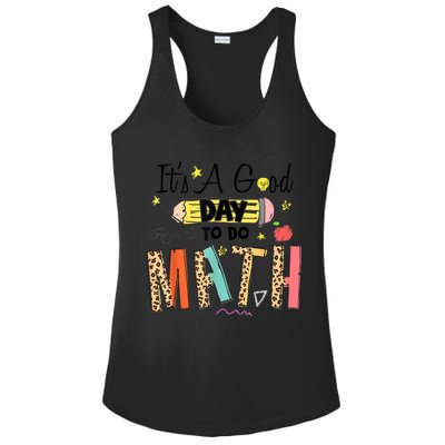 Its A Good Day To Do Math Leopard Pencil Teacher Ladies PosiCharge Competitor Racerback Tank