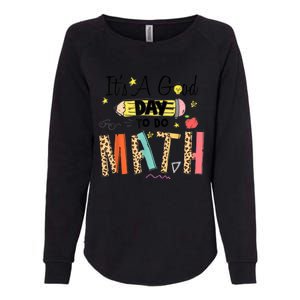 Its A Good Day To Do Math Leopard Pencil Teacher Womens California Wash Sweatshirt