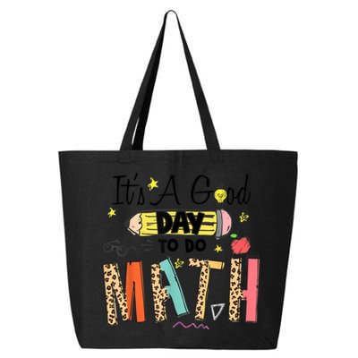 Its A Good Day To Do Math Leopard Pencil Teacher 25L Jumbo Tote