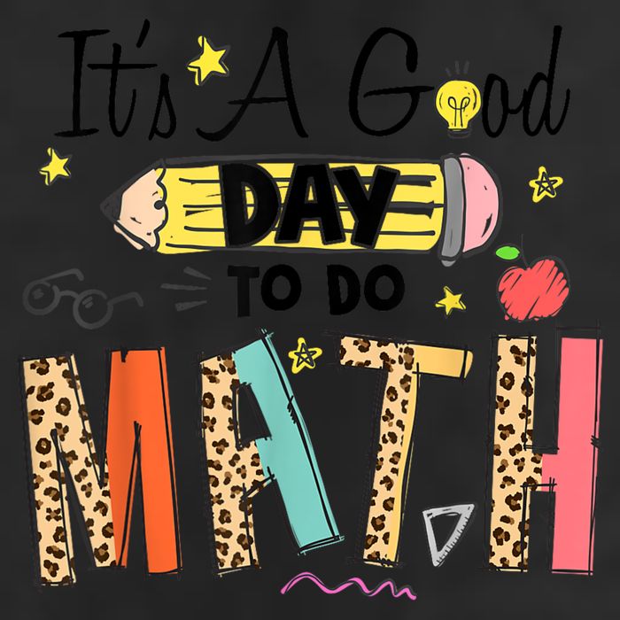 Its A Good Day To Do Math Leopard Pencil Teacher 25L Jumbo Tote