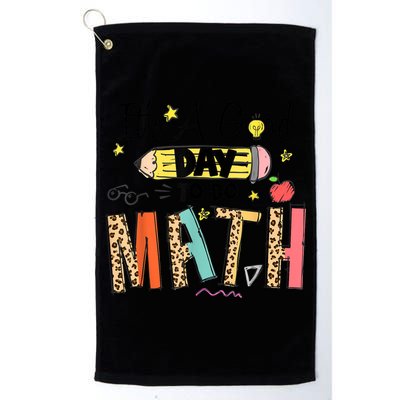 Its A Good Day To Do Math Leopard Pencil Teacher Golf Towel