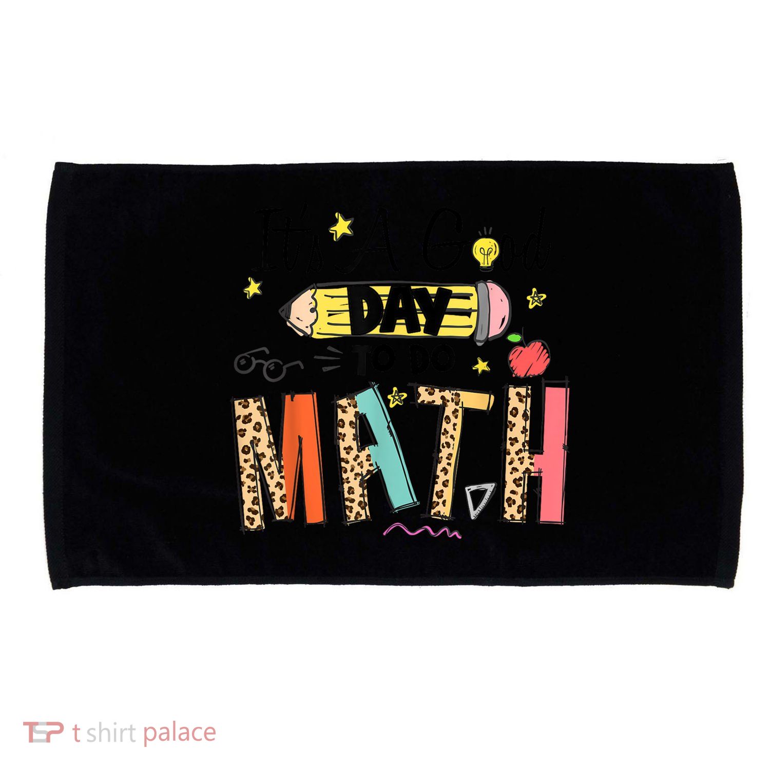 Its A Good Day To Do Math Leopard Pencil Teacher Microfiber Hand Towel