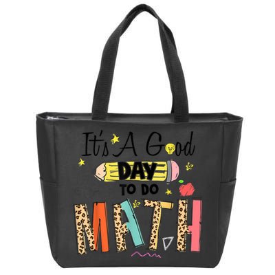 Its A Good Day To Do Math Leopard Pencil Teacher Zip Tote Bag