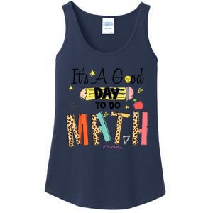 Its A Good Day To Do Math Leopard Pencil Teacher Ladies Essential Tank