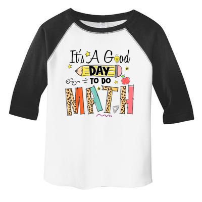 Its A Good Day To Do Math Leopard Pencil Teacher Toddler Fine Jersey T-Shirt