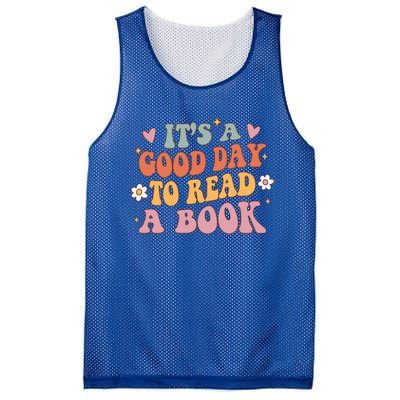 It’S A Good Day To Read A Book Lover Groovy Teacher Student Funny Gift Mesh Reversible Basketball Jersey Tank