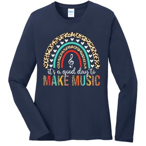 ItS A Good Day To Make Music Back To School Music Teacher Ladies Long Sleeve Shirt