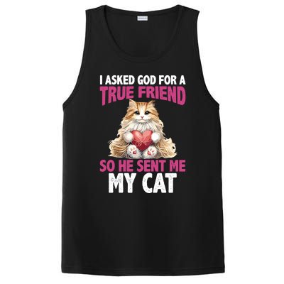 I Asked God For A True Friend So He Sent Me My Cat PosiCharge Competitor Tank