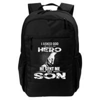 I Asked God For A Hero He Sent Me My Son Backpack