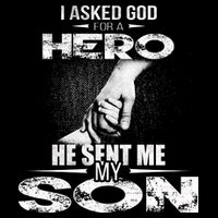 I Asked God For A Hero He Sent Me My Son Sustainable Bucket Hat