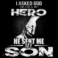 I Asked God For A Hero He Sent Me My Son Mesh Reversible Basketball Jersey Tank