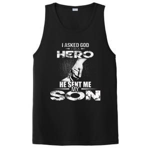 I Asked God For A Hero He Sent Me My Son PosiCharge Competitor Tank