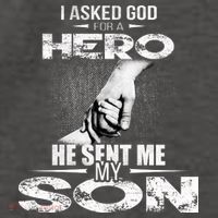 I Asked God For A Hero He Sent Me My Son Vector Backpack