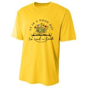 Its A Good Day To Read Flower School Librarian Book Lover Youth Performance Sprint T-Shirt