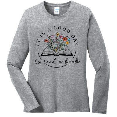 Its A Good Day To Read Flower School Librarian Book Lover Ladies Long Sleeve Shirt