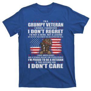 I'm A Grumpy Veteran I Served I Sacrificed Gift Us Veteran Gift T-Shirt