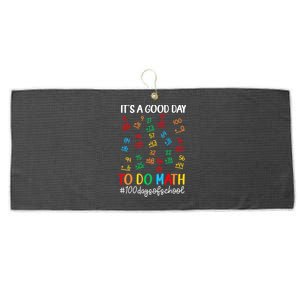 It's A Good Day To Do Math Happy 100 Days Of School Smarter Great Gift Large Microfiber Waffle Golf Towel