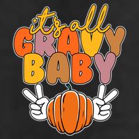 Its All Gravy Baby Pumpkin Fall Funny 7 Panel Mesh Trucker Snapback Hat