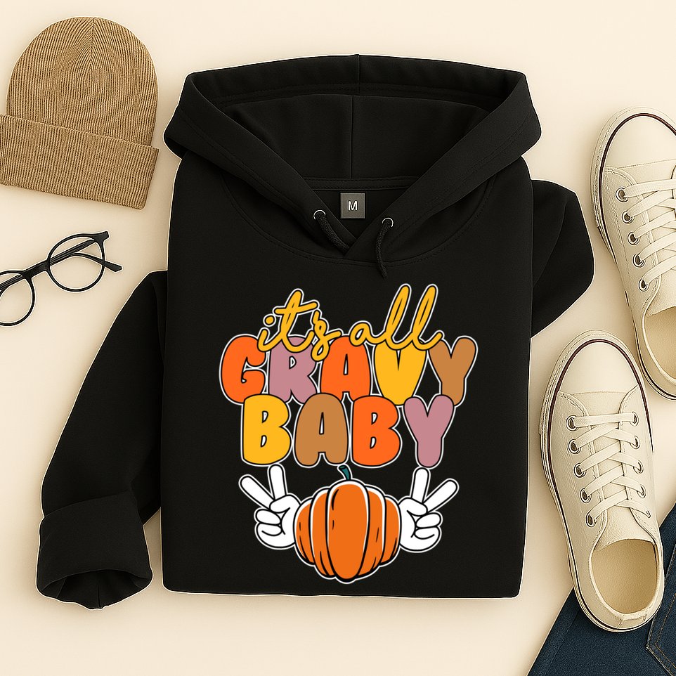 Its All Gravy Baby Pumpkin Fall Funny Hoodie