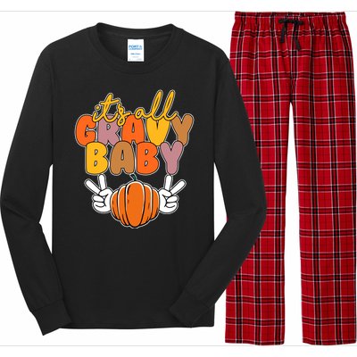 Its All Gravy Baby Pumpkin Fall Funny Long Sleeve Pajama Set