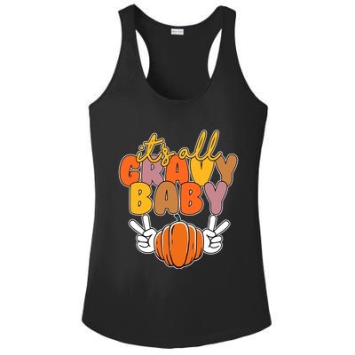 Its All Gravy Baby Pumpkin Fall Funny Ladies PosiCharge Competitor Racerback Tank