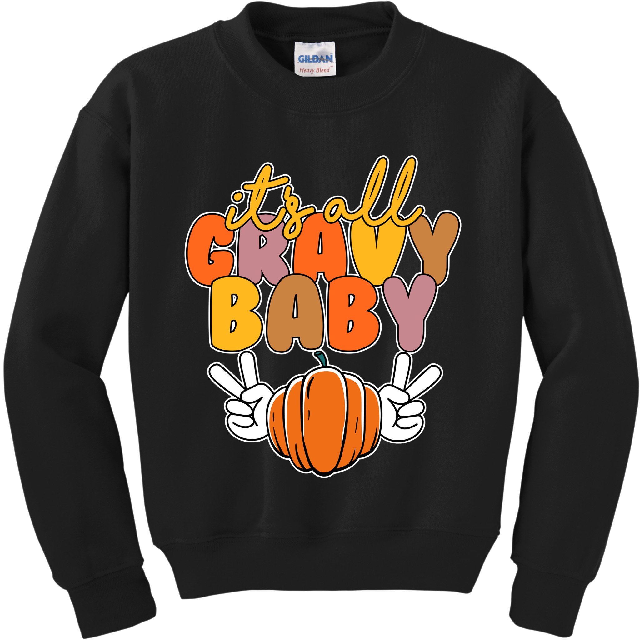 Its All Gravy Baby Pumpkin Fall Funny Kids Sweatshirt