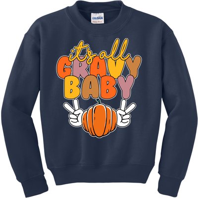 Its All Gravy Baby Pumpkin Fall Funny Kids Sweatshirt