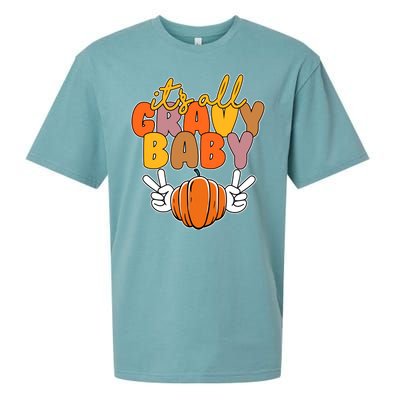 Its All Gravy Baby Pumpkin Fall Funny Sueded Cloud Jersey T-Shirt