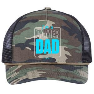 Im A Gamer Dad Cool Gamer Christmas Gift Retro Rope Trucker Hat Cap