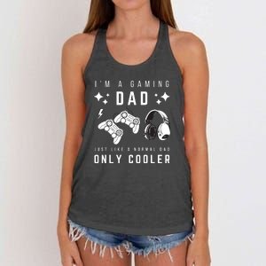 I'm A Gaming Dad Like A Normal Dad Only Cooler Women's Knotted Racerback Tank