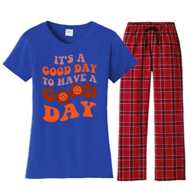 It's A Good Day To Have Good Day Trend Quote Gift Women's Flannel Pajama Set