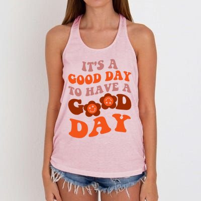 It's A Good Day To Have Good Day Trend Quote Gift Women's Knotted Racerback Tank