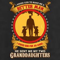 I Asked God To Make Me A Better Man He Sent Me My Two Granddaughters Cool Comfort Performance Bucket Hat
