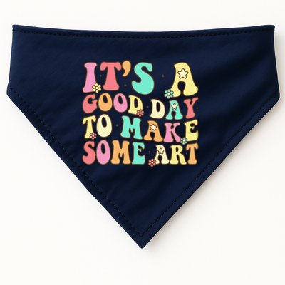 ItS A Good Day To Make Some Art Artist Art Teacher USA-Made Doggie Bandana