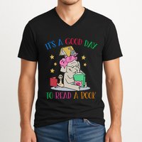 Its A Good Day To Read Bookworm Librarian Book Lover Gift V-Neck T-Shirt