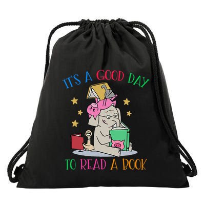 Its A Good Day To Read Bookworm Librarian Book Lover Gift Drawstring Bag