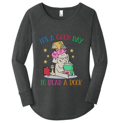 Its A Good Day To Read Bookworm Librarian Book Lover Gift Women's Perfect Tri Tunic Long Sleeve Shirt